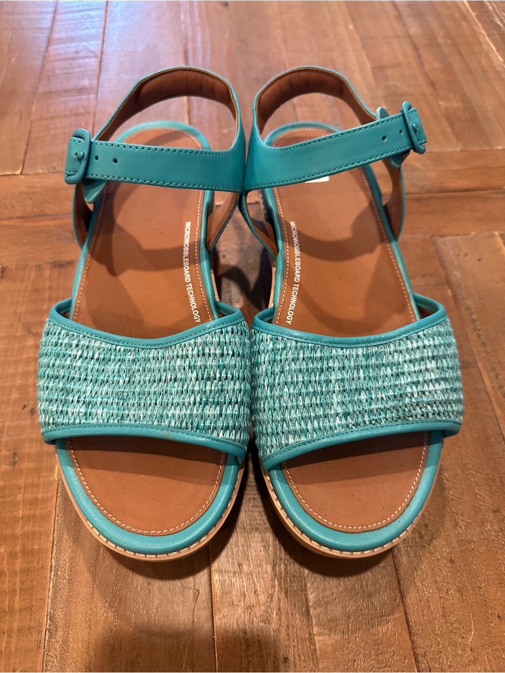 FitFlop Turquoise Woven Strap Women's Sandals